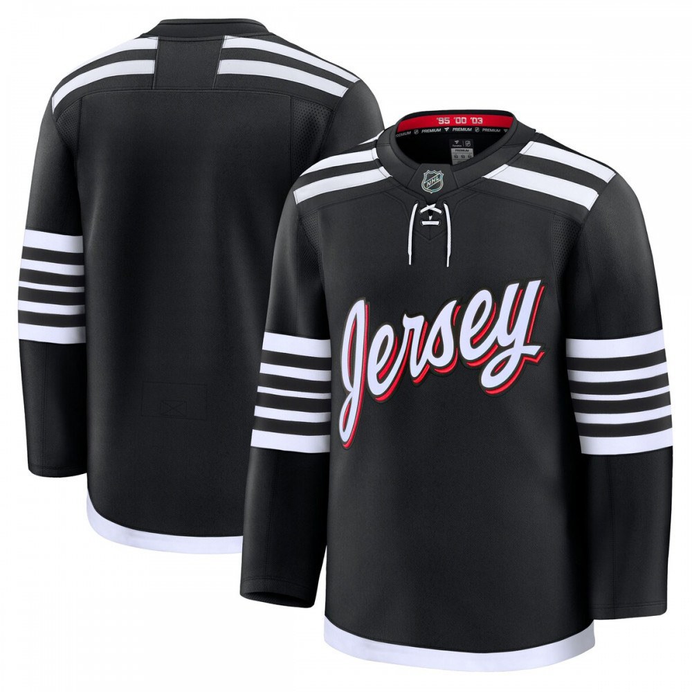 New Jersey Devils Alternate Premium Jersey - Black-Pro Kit Vault | Brand New 26/27 Sports Jerseys